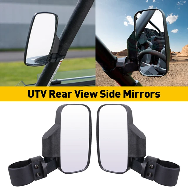 Rear Side View Mirror For 1.75'' 2'' Clamp UTV ATV Polaris Ranger 400 500 800 XP