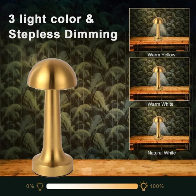 Lampada da tavolo led ricaricabile Touch per ristoranti bar hotel 4
