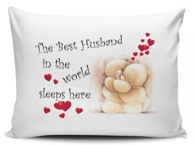 The Best Husband In The World Sleeps Here Pillow Cases - Brand New