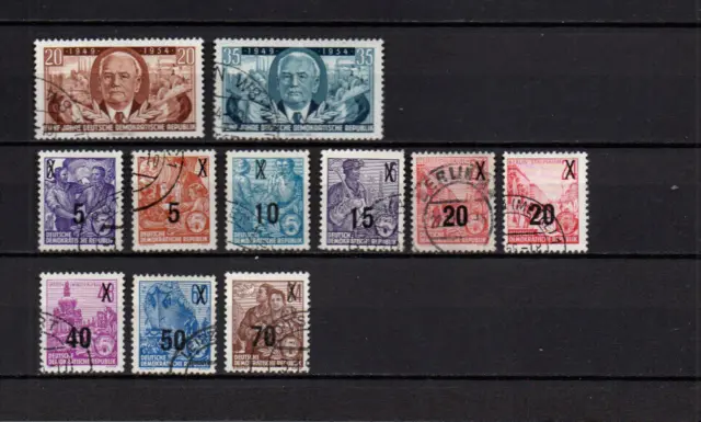 Briefmarken  Sammlung DDR 1954 gest.  s. Scan
