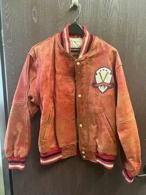 Vintage rare Louisville slugger Hillerich & Bradley leather jacket