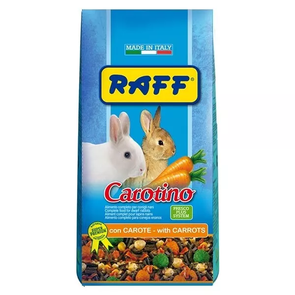 Raff Carotino Gr. 900 Alimento Completo Vitaminizzato Per Conigli Nani