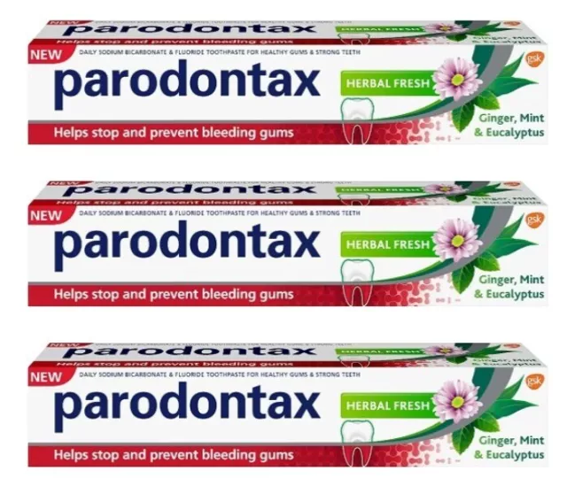 Parodontax Herbal Fresh Toothpaste Oral Care  Extracts of Mint Eucalyptus 75 ml