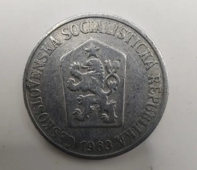 1963 Republika Ceskoslovenska 25 Haleru Coin