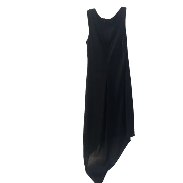 David Meister Womens Dress Size 8 Asymmetrical Cocktail Party Black Dress