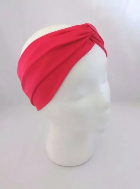 Turban Knot Headband Pink Extra Wide Soft Fabric Hair Head Wrap