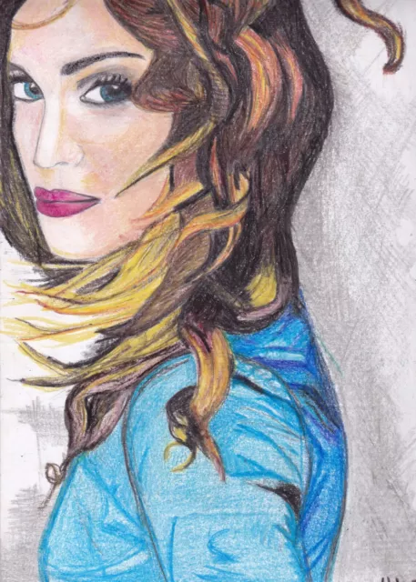 DISEGNO PASTELLI  e CERE -  "VOLTATI" 24 x 32  - Firma VALE SKIZZ - 2010