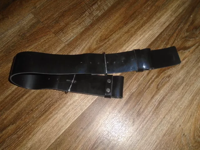 British Army Issue Black Patent Plastic Belt