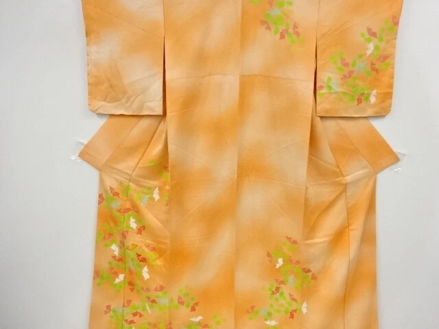 41613# Japanese Kimono / Antique Kimono / Embroidery / Floral Plants