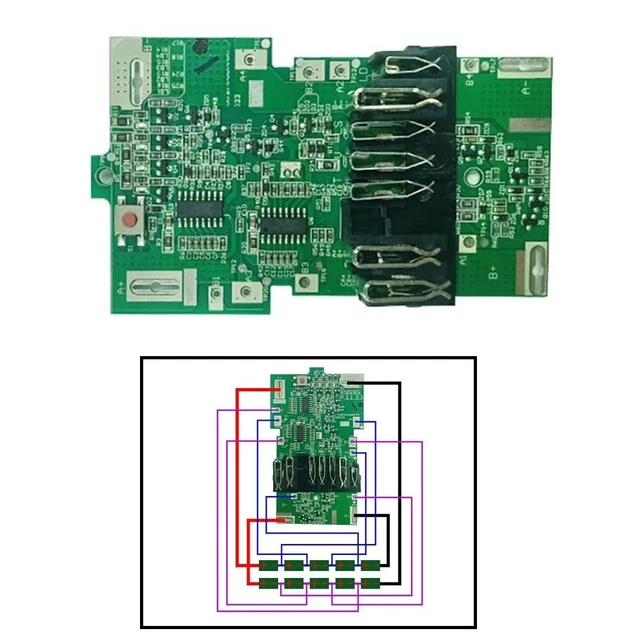 Placa de PCB duradera compartimento de batería multivoltio protección MV BSL36A18 plástico