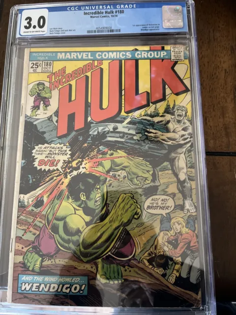 Incredible Hulk 180 1974 First Appearance Of Wolverine (cameo).