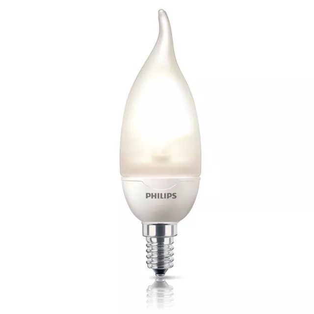 Philips Energiesparlampe Softone Windstoßkerze 5W = 21W E14 matt 190lm warmweiß