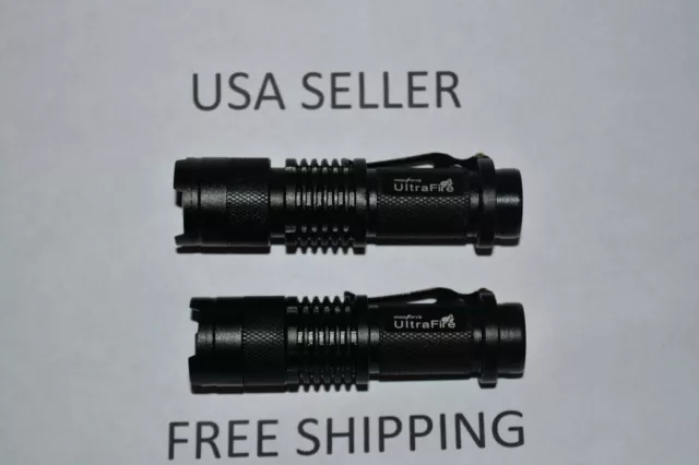 Flashlight Cree Led Q5 Tactical Mini Ultra Fire 3 Mode Pocket Clip 1000 Lumens