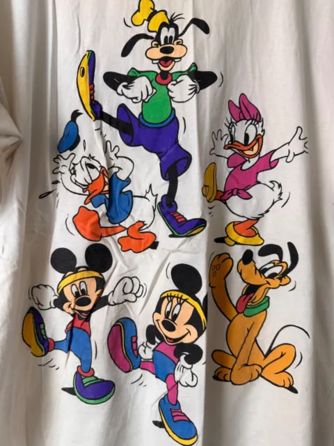 Vintage 90s Walt Disney T Shirt Mens Single Stitch Mickey Mouse Toons XL