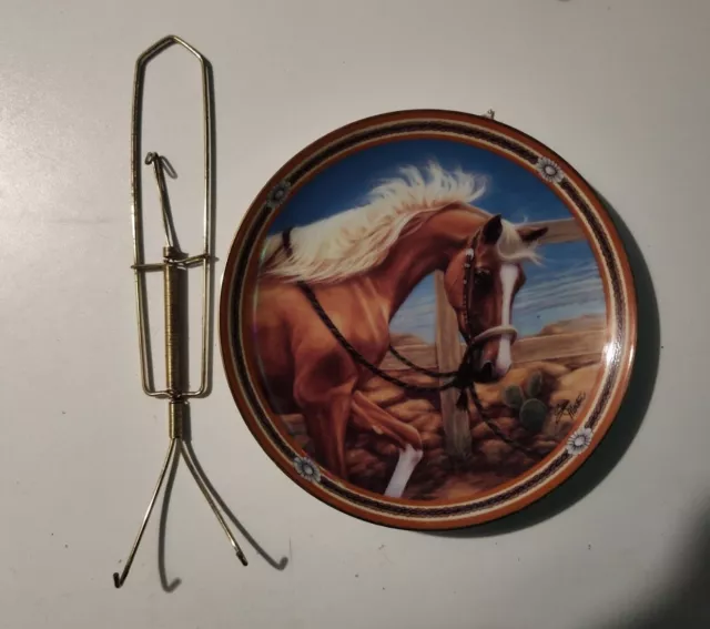 Susie Morton ON THE RANGE GOLDEN TREASURE Porcelain Collector Horse Plate New