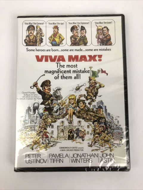 Viva Max [New DVD Video]  Peter Ustinov Pamela Tiffin Jonathan Winters SEALED