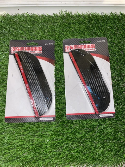 2-Pack Carbon Fiber Car Rear View Side Mirror Rain Board Eyebrow Guard Sun Visor