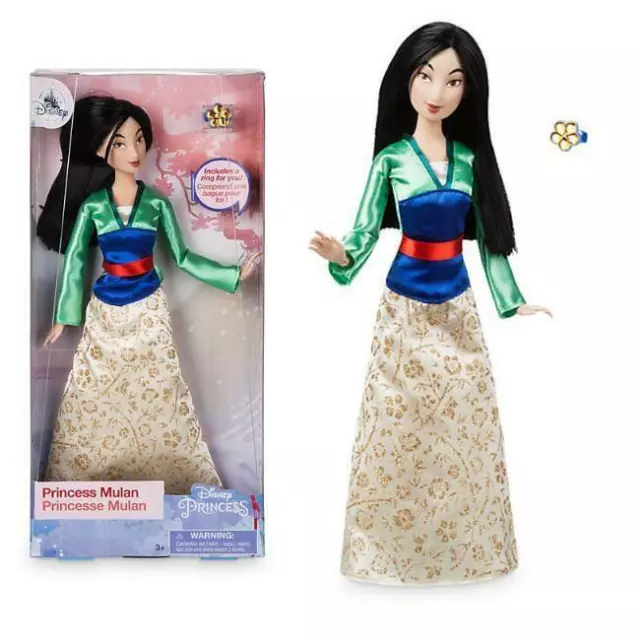 Neu Disney Store Prinzessin Mulan Klassisch Puppe 28cm Hoch & Clip Auf Pendel 2