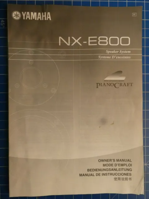 YAMAHA NX-E800 MANUALE proprietario sistema altoparlanti H6529 EUR 