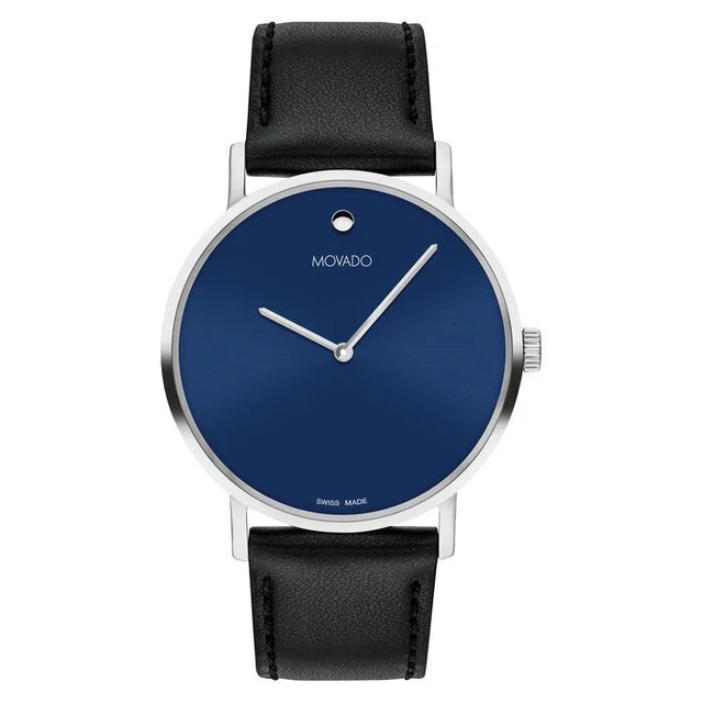 Movado Museum Signature Watch 0607590 Men 40mm NEW MODEL
