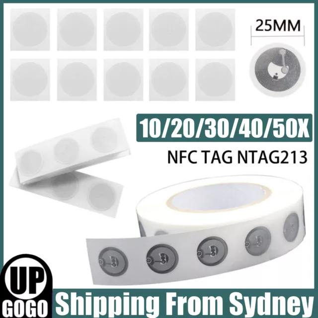 UP 50X NFC TAG Sticker NTAG 213 Universal Label RFID Tag For Android NFC Phones