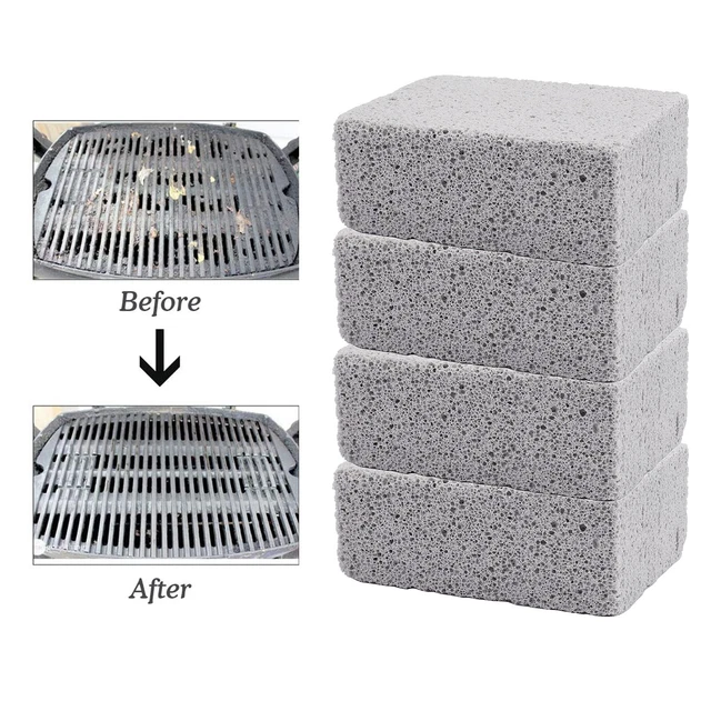 GRILL CLEANING BRICK 4'' BBQ Griddle Clean Block Foam Glass Flat Top