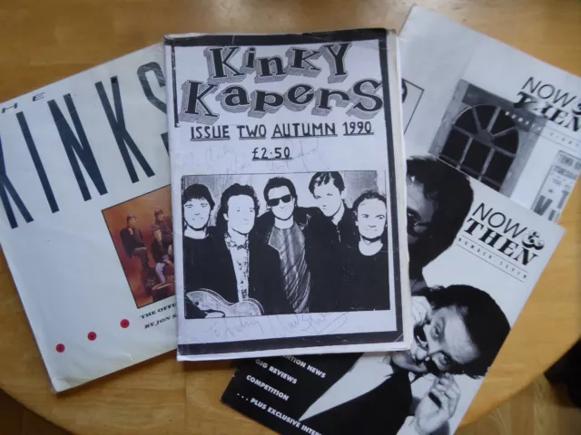 The Kinks Signed copy of Kinky Kapers 1990 + Kinks Biography + 2 Now & Then mags