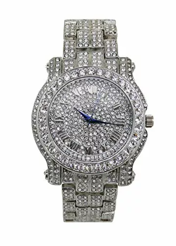 Ensemble bracelet montre de luxe pour homme King Gold Blinged Out - L0504SSham 2