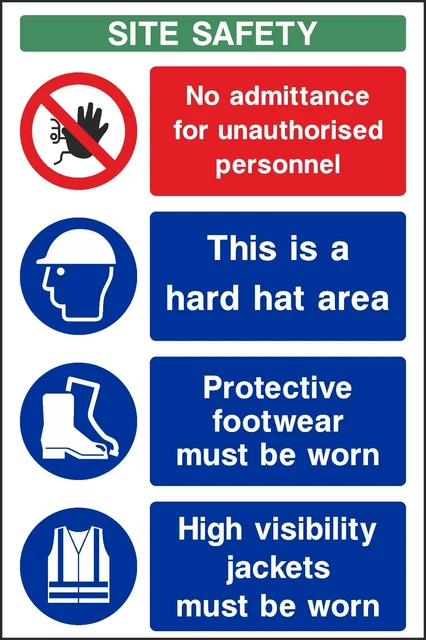 BUILDING CONSTRUCTION SITE Sign Sticker Caution Warning [V6CONS0018] £3 ...