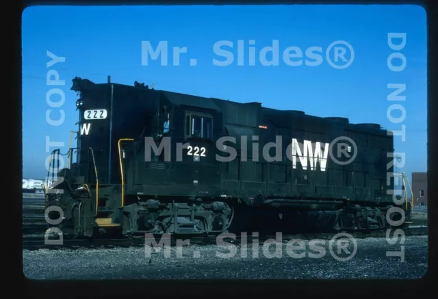 Original Slide N&W Norfolk & Western Hi Hood GP35 222 Chicago IL 1990