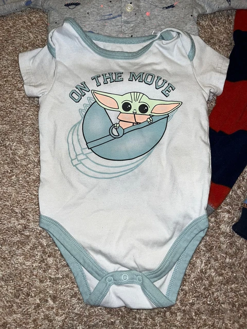 Infant Boy 9 MONTHS Size Clothes 7 Pc Lot Baby Onesies Carters Gerber Star Wars 2
