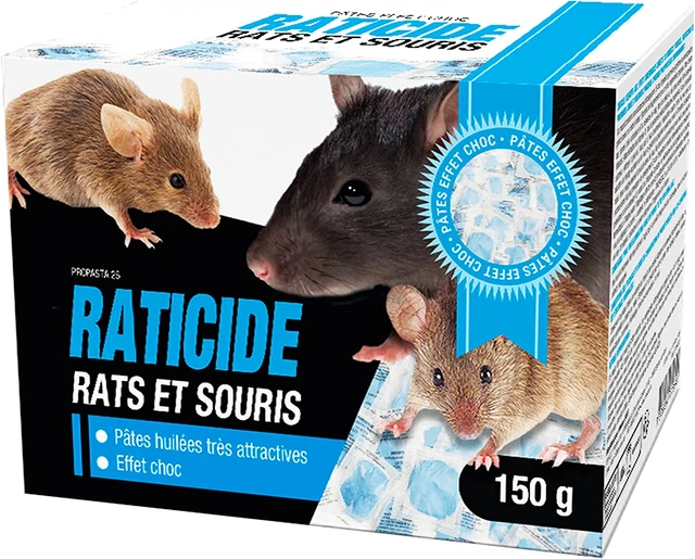Raticide/Souricide Souris Et Rats – Produit Professionnel Foudroyant, Mort Aux R