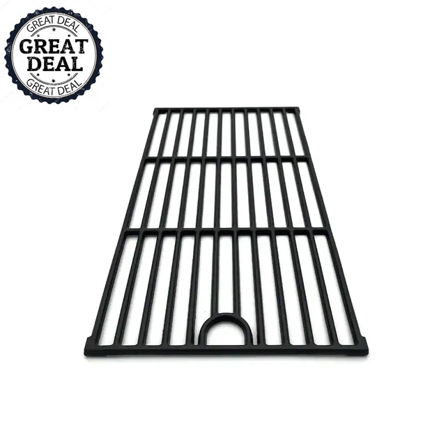 Nexgrill Cast Iron Cooking Grate Grill BBQ Part Black Heavy Duty 10" X 19.25"