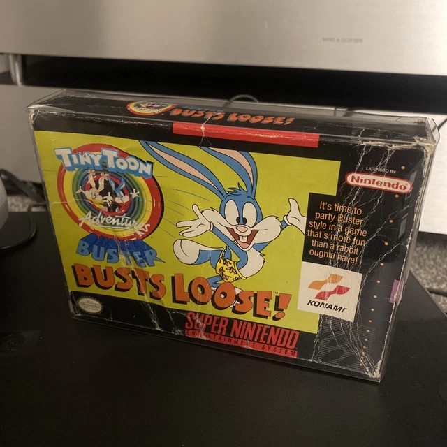 SNES GAME TINY Toon Adventures Buster Busts Loose! Nintendo SNES CIB