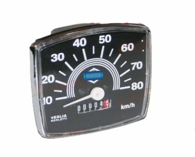 For Vespa Special V50 Black Face Logo Speedometer Speedo 80 Km/H @Vi