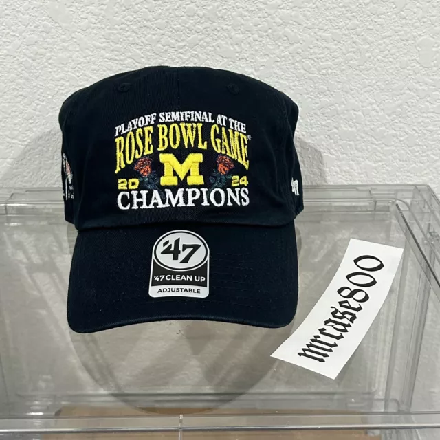 MICHIGAN WOLVERINES '47 Playoff 2025 Rose Bowl Champions Clean Up