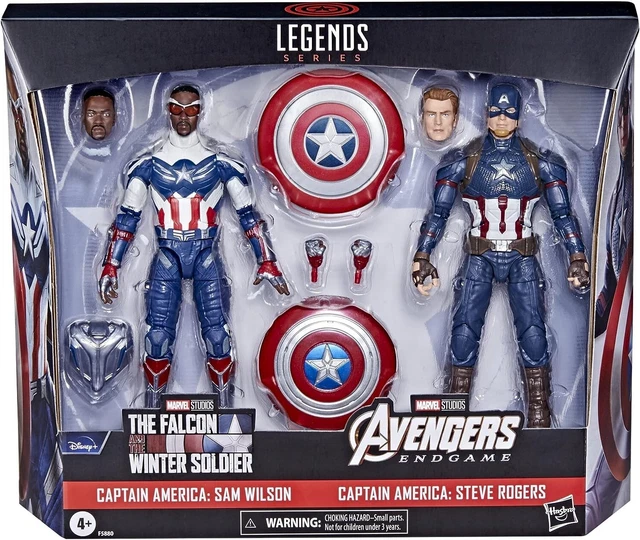 Hasbro Marvel Legends Series Captain America 2-Pack Steve Rogers Sam Wilson NEW