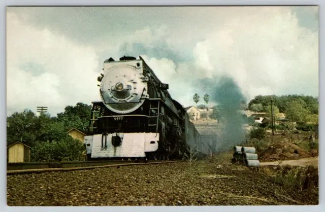 SOUTHERN PACIFIC 4460 4-8-4 Steam Newcastle CA Locomotive Train Postcard