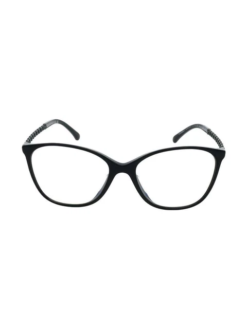 CHANEL #244 Sunglasses Plastic black brown Women's