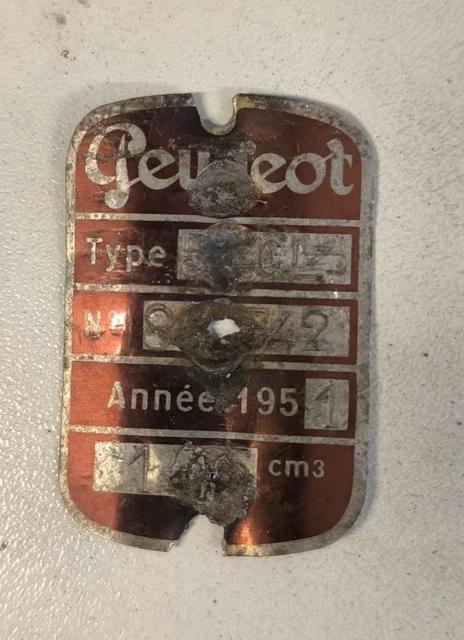 Plaque de cadre PEUGEOT à personnaliser