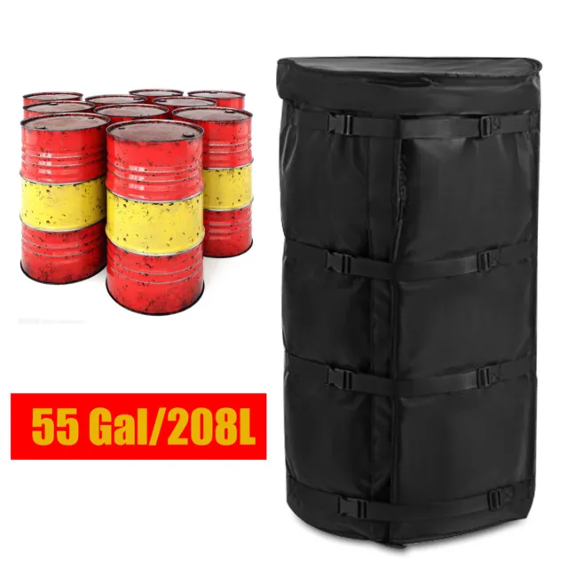 110V Drum Thermal Blanket 55-gallon Barrel Heater Electric Blanket Adjustable US