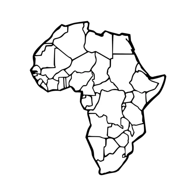 Africa Map Temporary Tattoo African continent
