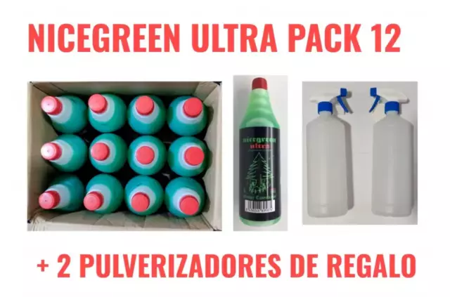 Pack especial profesional x12 LIMPIADOR EXTREMO ULTRA NICEGREEN + 2 pulverizador