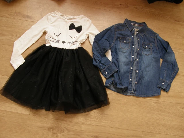Girls bundle clothes (h&m dress, next denim shirt 6 -7 , 8 years