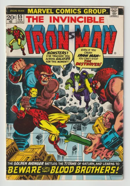 The Invincible Iron Man # 55 Marvel 1973 First Appearance of Thanos