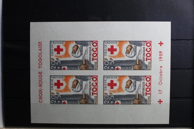 Togo Block 2B with 268 Mint Red Cross #RW952