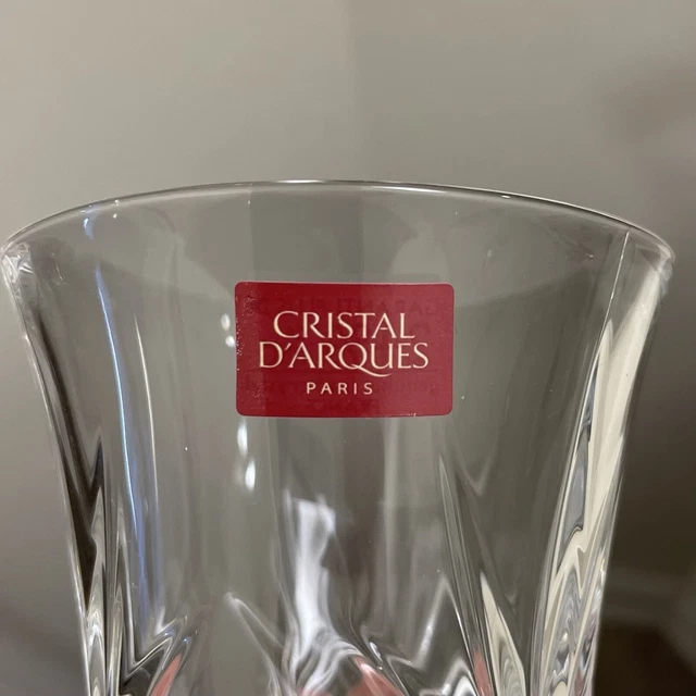 3 Vintage Cristal D'Arques Paris Wine Glasses Carthage Water Goblets 8 1/2" 3