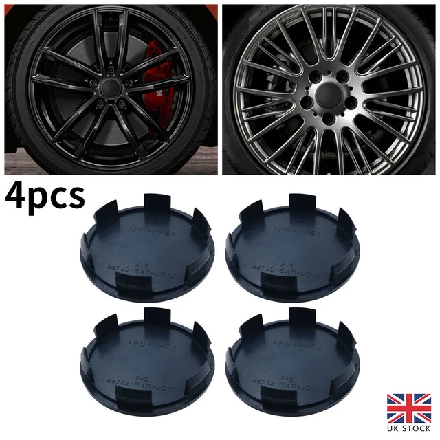 4Pcs Universal Car Wheel Centre Hub Cover Center ABS Rims Cap Black 64mm/69mm