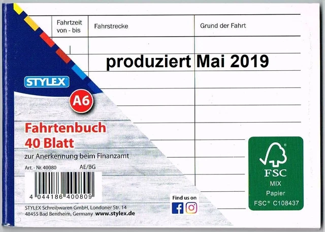5 Idena Fahrtenbücher A6 – 40 Blatt Formularbuch Produktbild-Vorschau 5