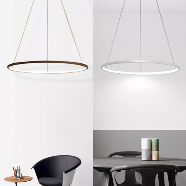 60CM LED Pendel Lampe Ring-Design Hänge Decken Leuchte Küchen Beleuchtung Rund